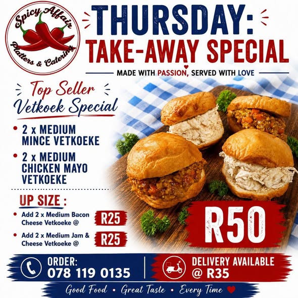 THURSDAY TAKE-AWAY SPECIAL!