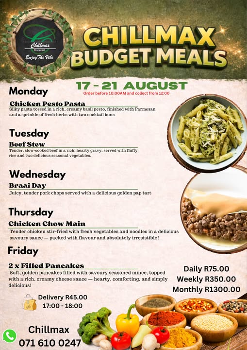 CHILLMAX BUDGET MEALS ARE HERE!