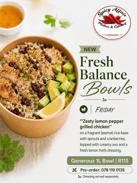 New Friday Special: Fresh Balance Bowls!
