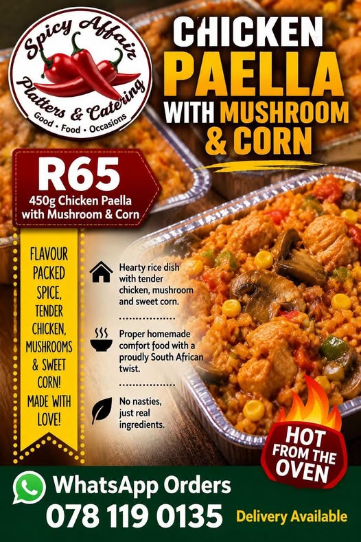 Chicken Paella with Mushroom & Corn