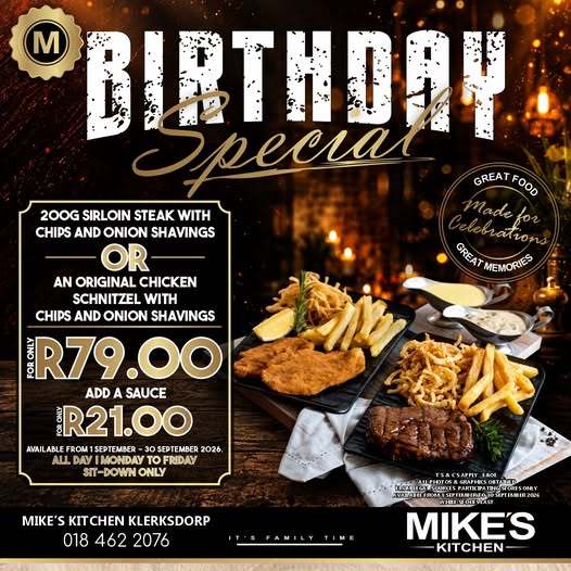 KLERKSDORP, WE’RE CELEBRATING — AND YOU’RE INVITED