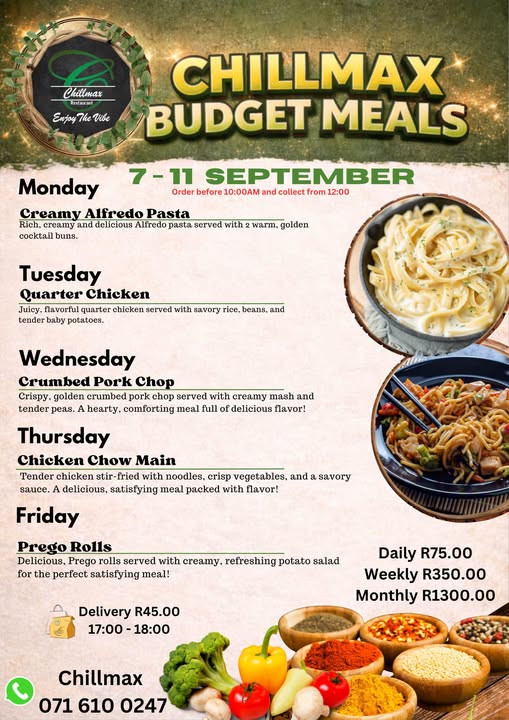 CHILLMAX BUDGET MEALS ARE HERE!