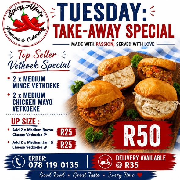 Tuesday Take-Away Special!