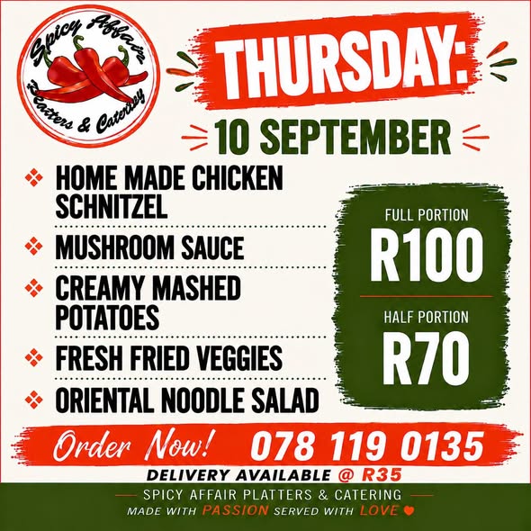THURSDAY Home Cooked Meal