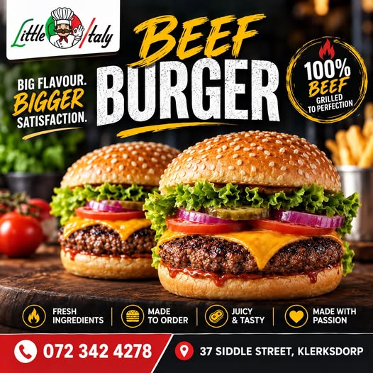 🔥 Turn up the heat with our Beef Burger!