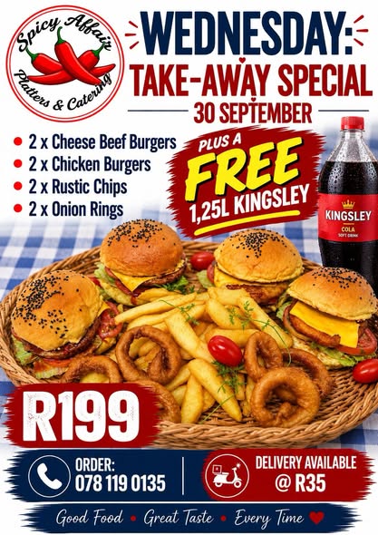 🔥 WEDNESDAY TAKE-AWAY SPECIAL! 🔥