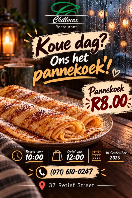 🥞 Koue dag? Ons het pannekoek! 🔥