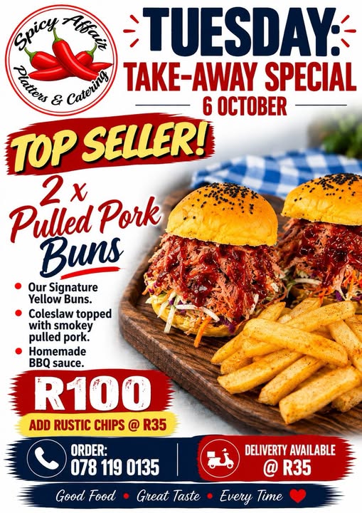 🔥 Tuesday Take-Away Special! 🔥