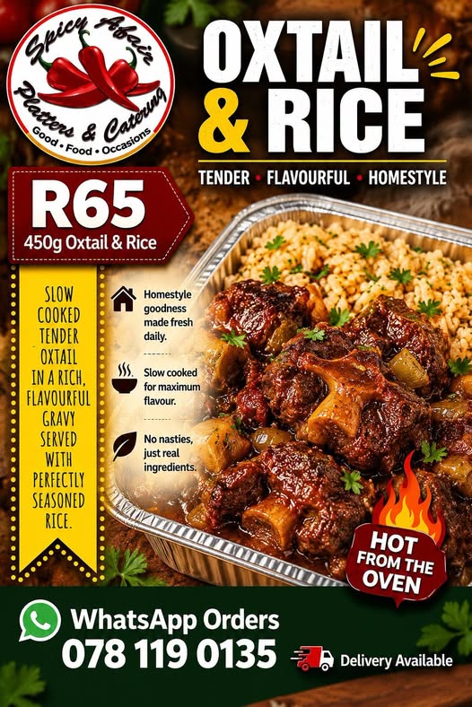 🔥 Oxtail & Rice – R65! 🔥