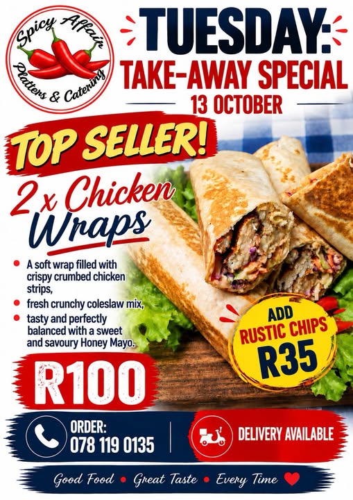 🔥 Tuesday Takeaway Special! 🌯