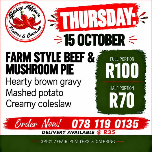🥧🔥 Thursday's HOMESTYLE FAVOURITE!