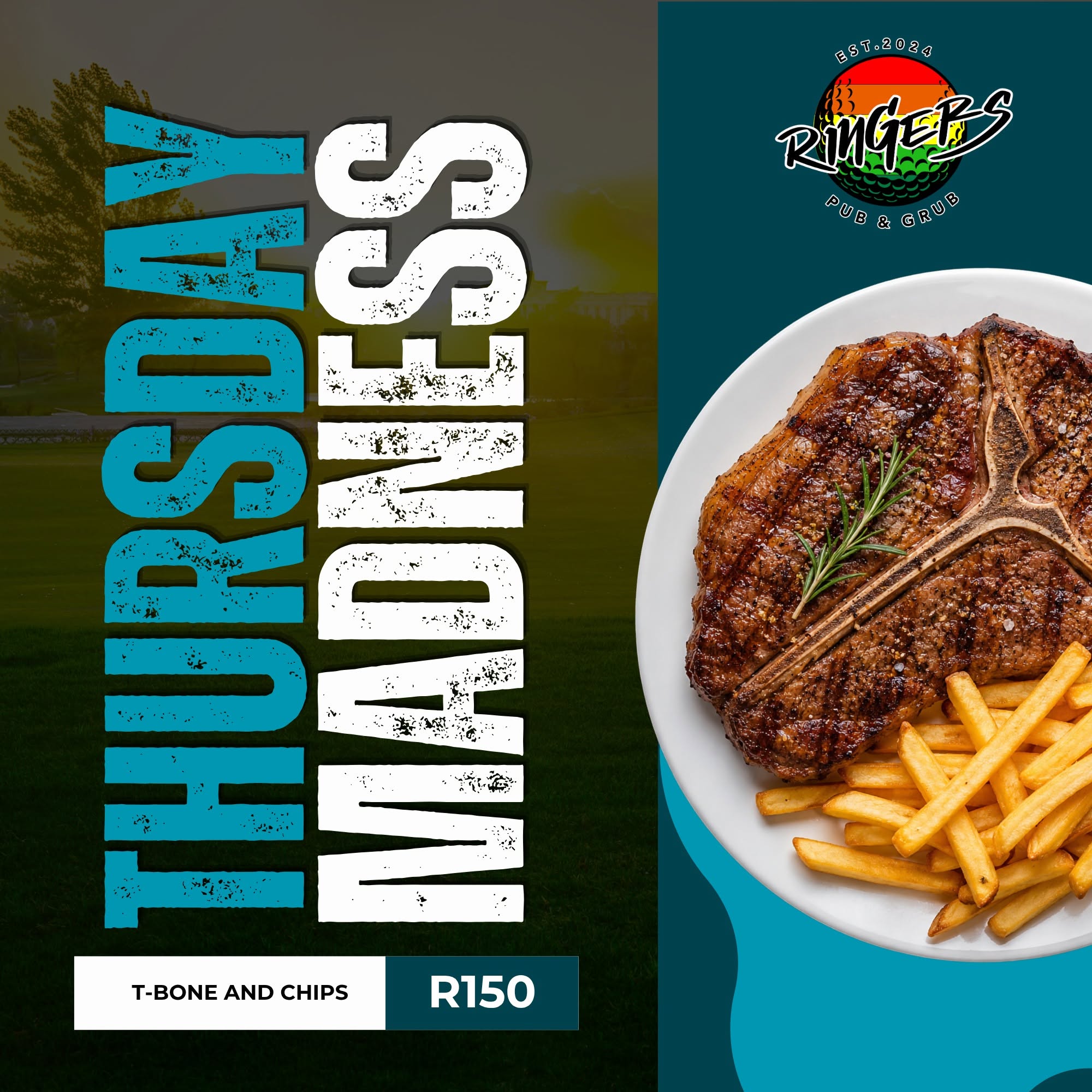 Thursday Madness: T-Bone Steak with chips for R150