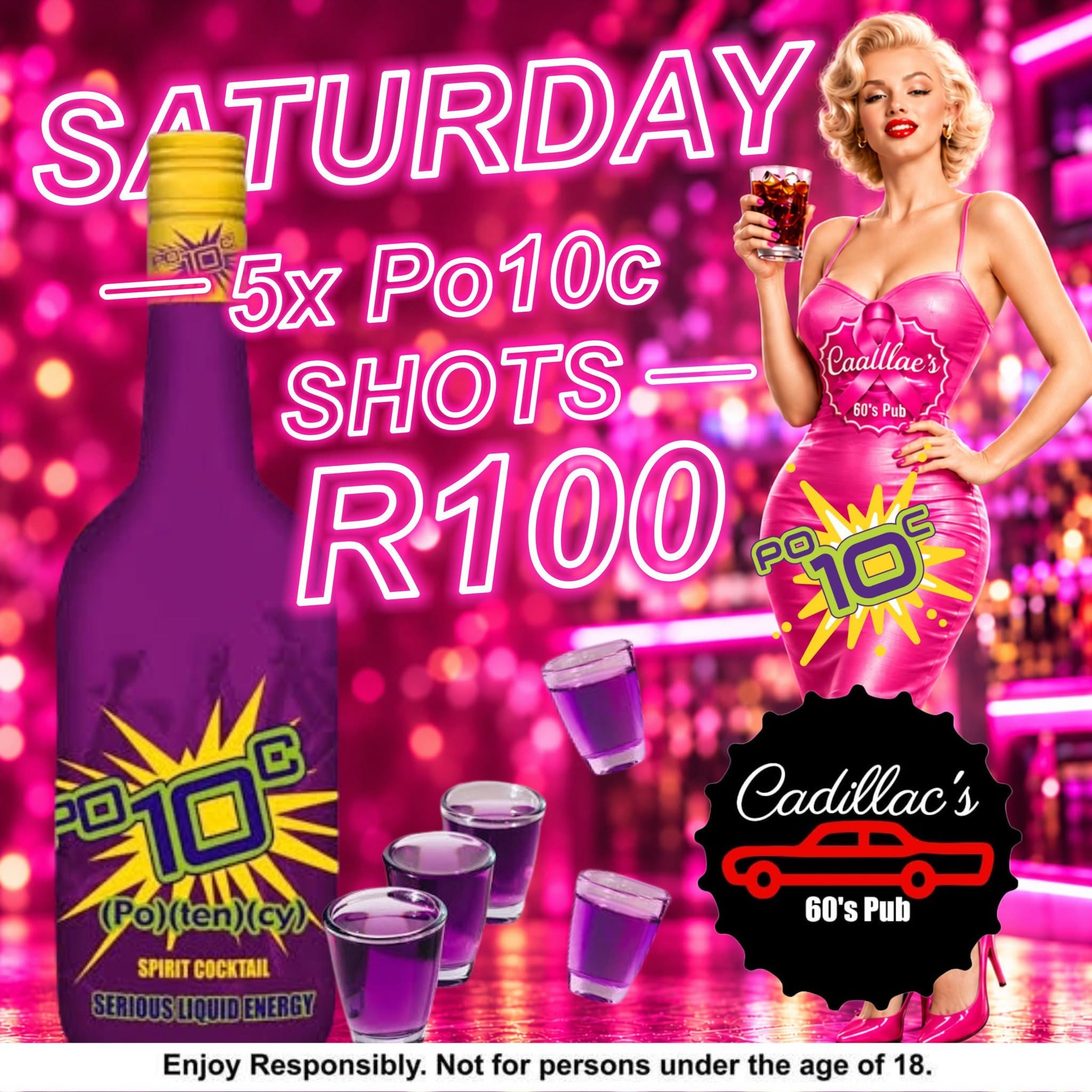 Saterdag Special: 5x Po10c Shots for R100