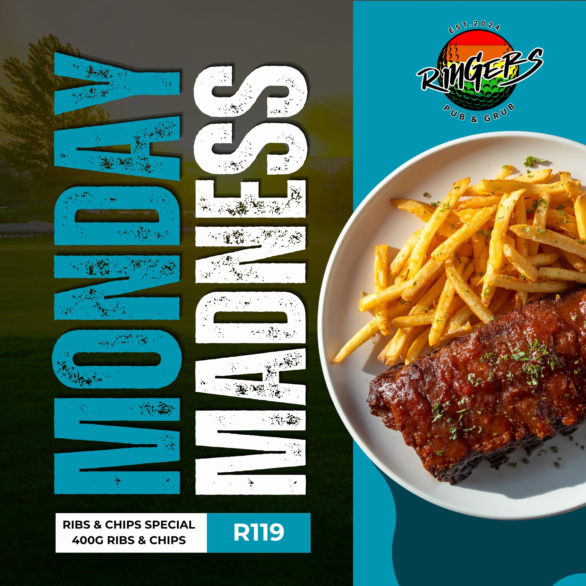 Monday Madness: 400g Ribs & Chips for R119