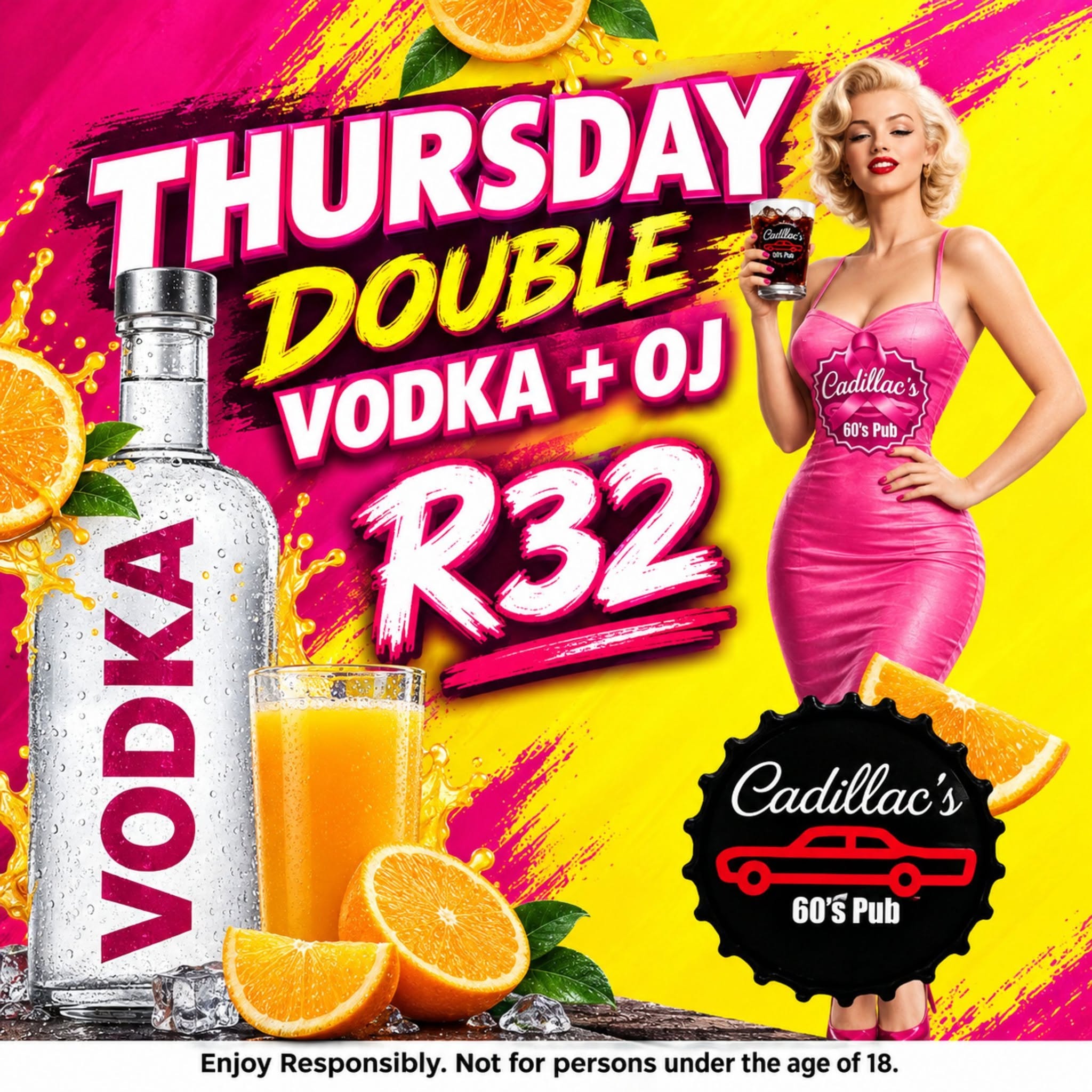 Thursday Evening: Vodka + OJ for R32