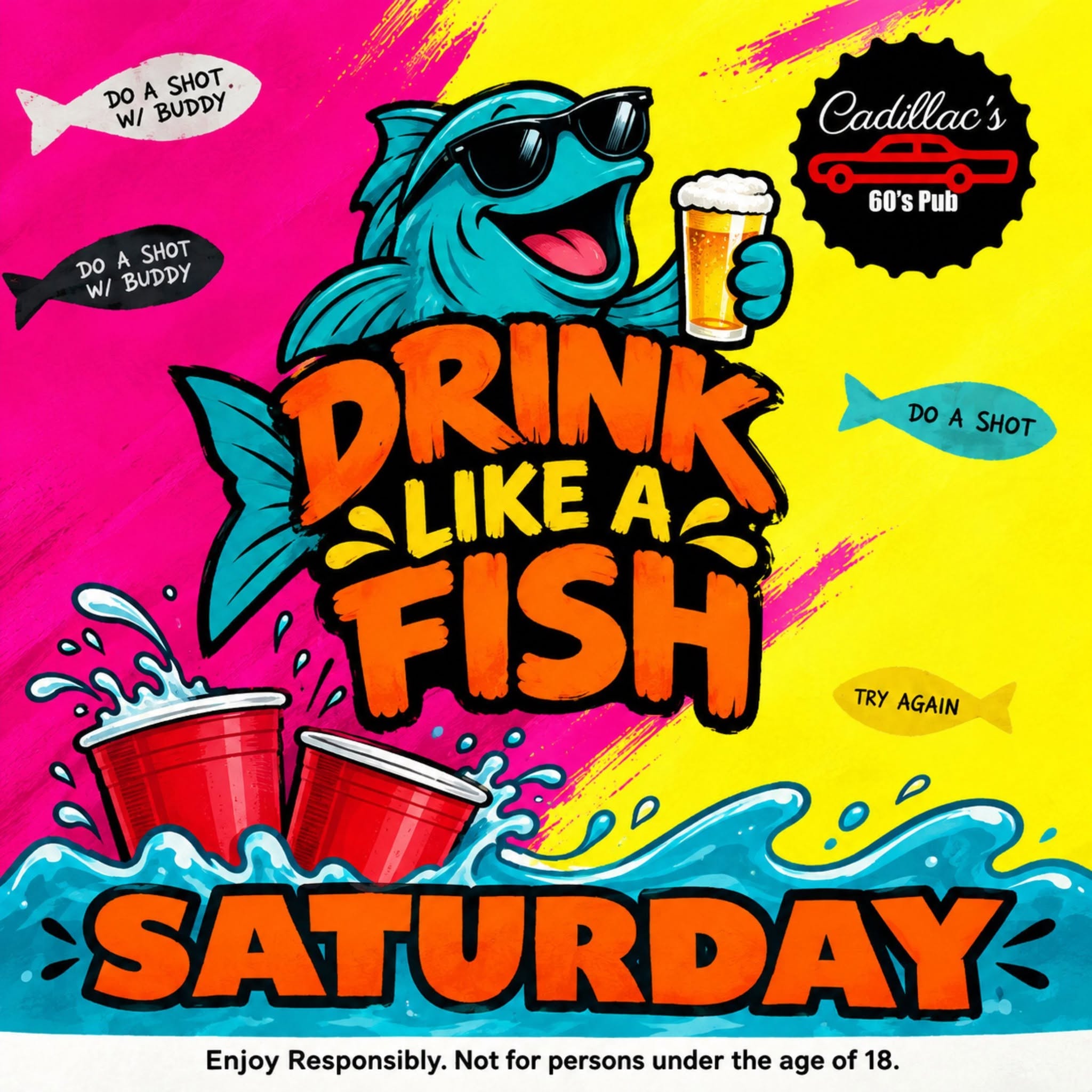 Saturday Fishing Drinking Game: catch a shot for R10 a catch
