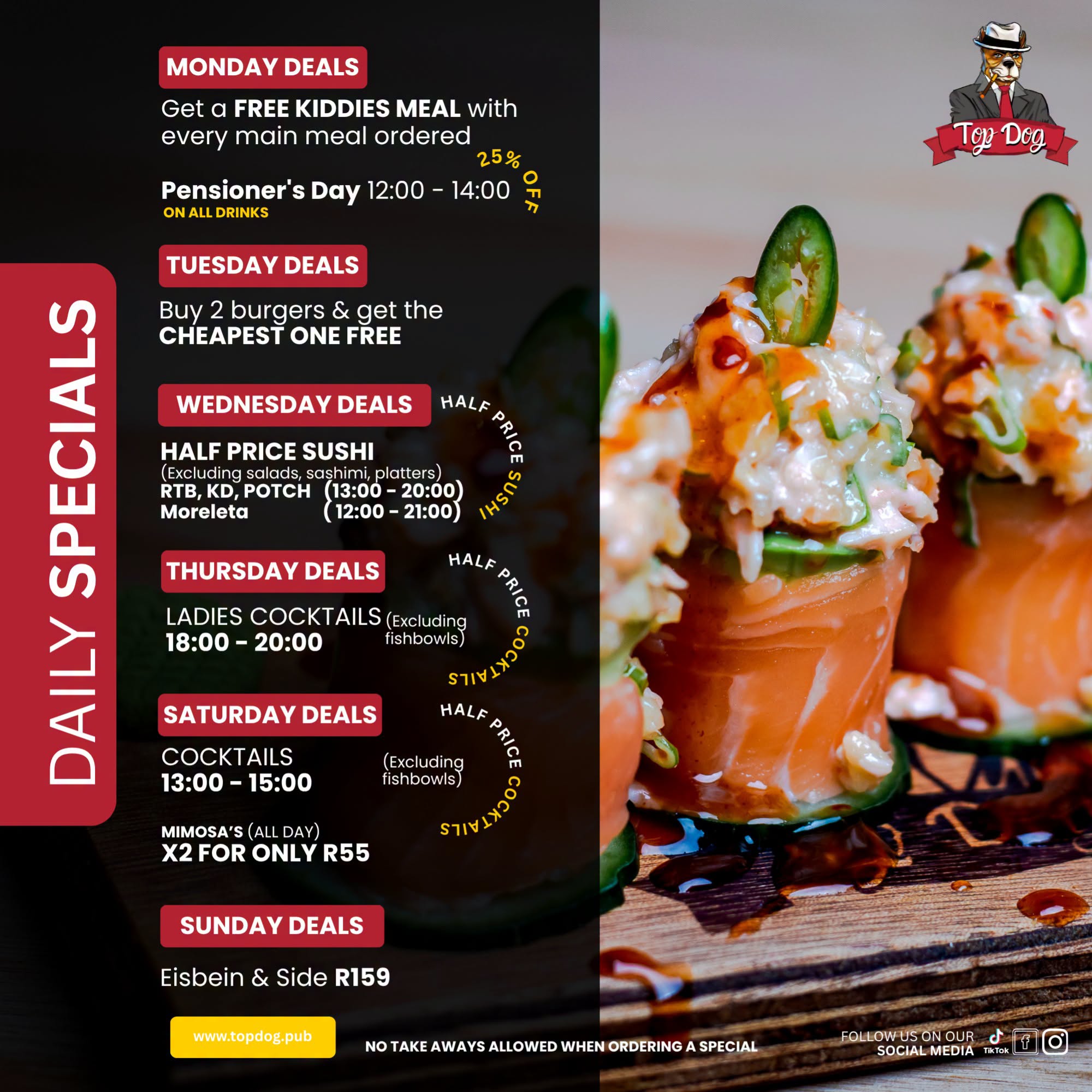 Sunday Deals: Eisbein & side for R159