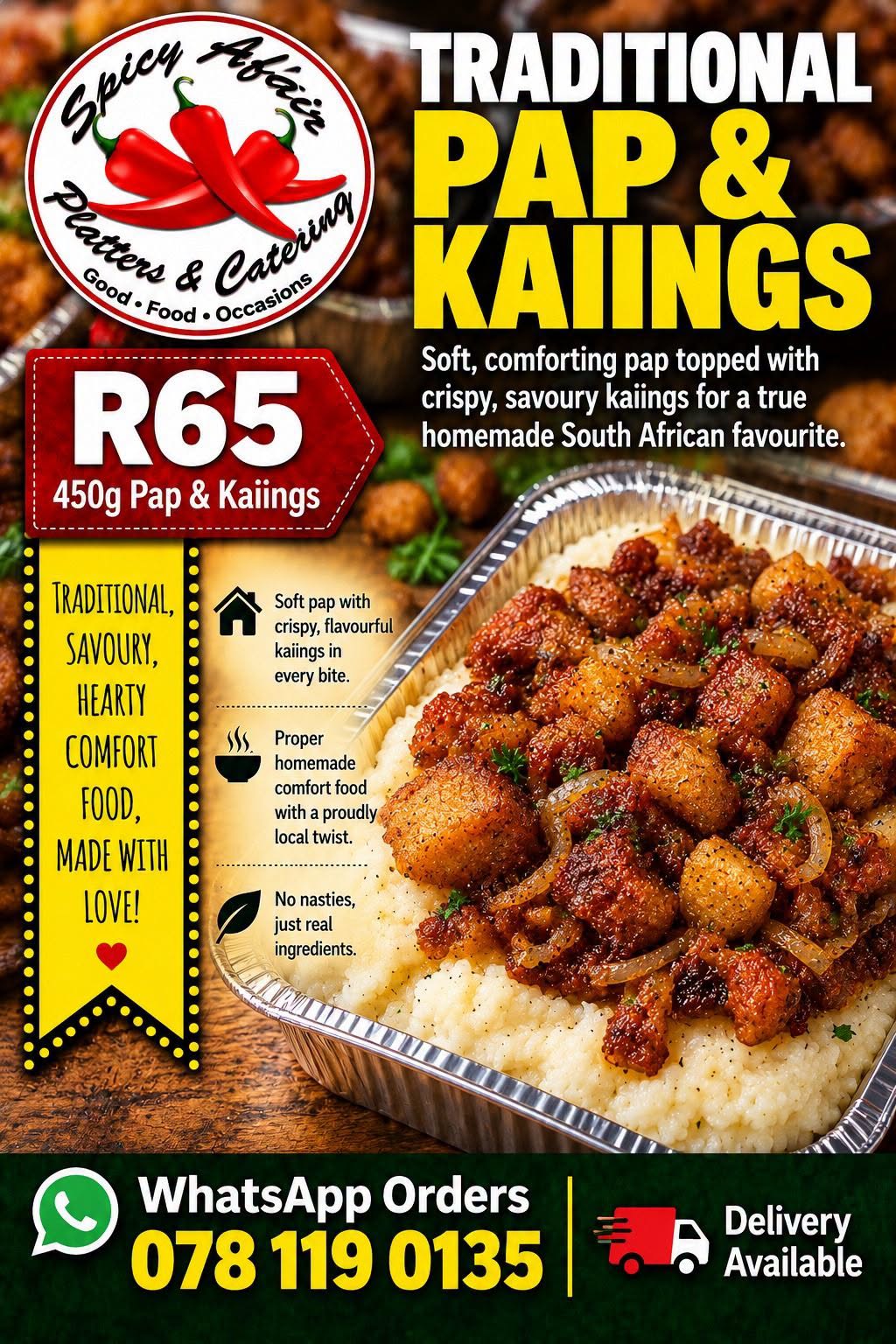 Traditional Pap & Kaiings 450g for R65