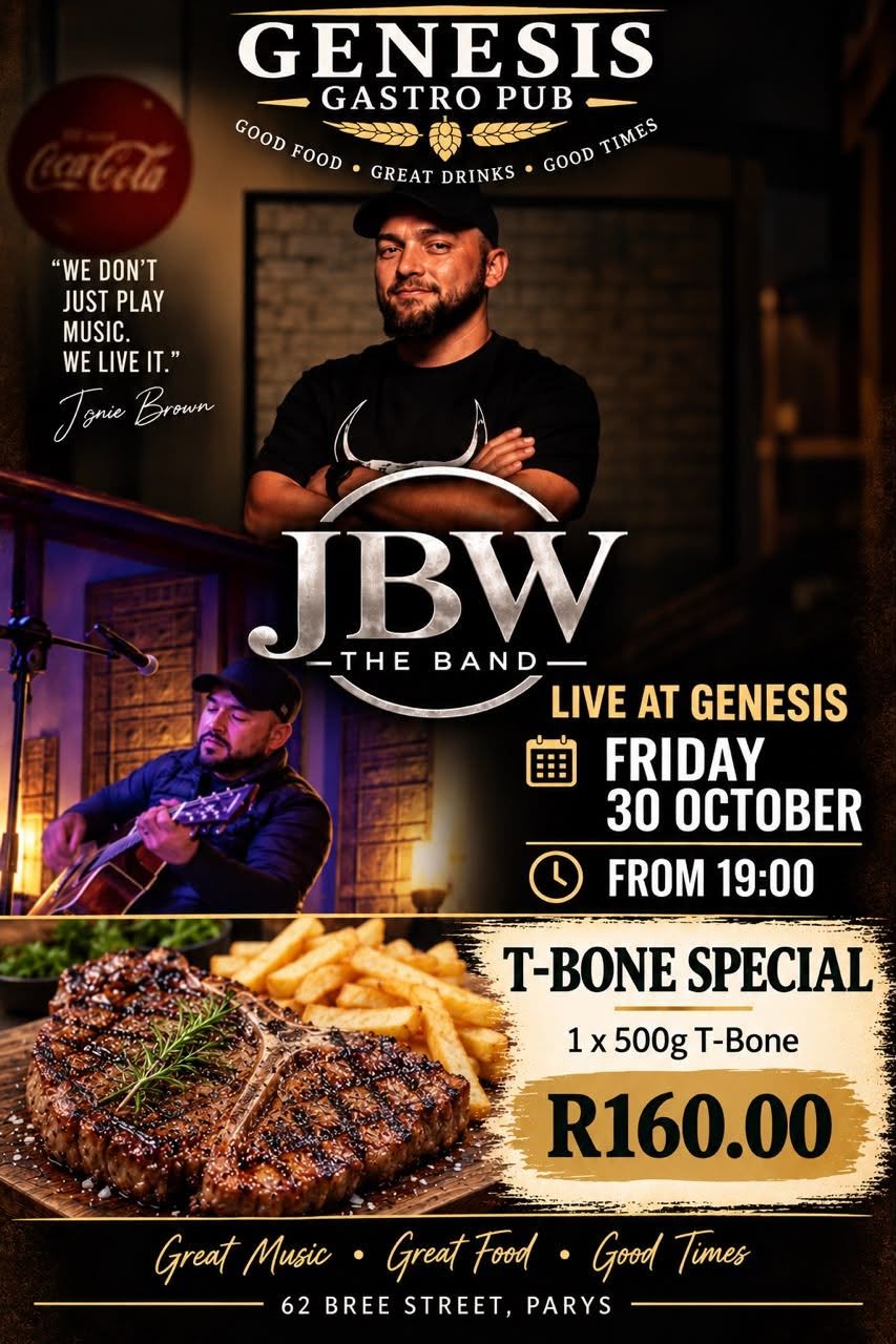 Friday 500g T-Bone special for R160 (all day, Fri 30 Oct)