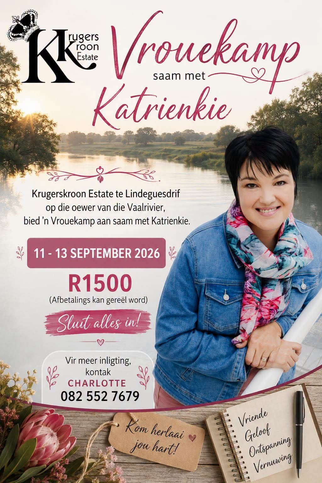 Krugerskroon Estate Vrouekamp saam met Katrienkie