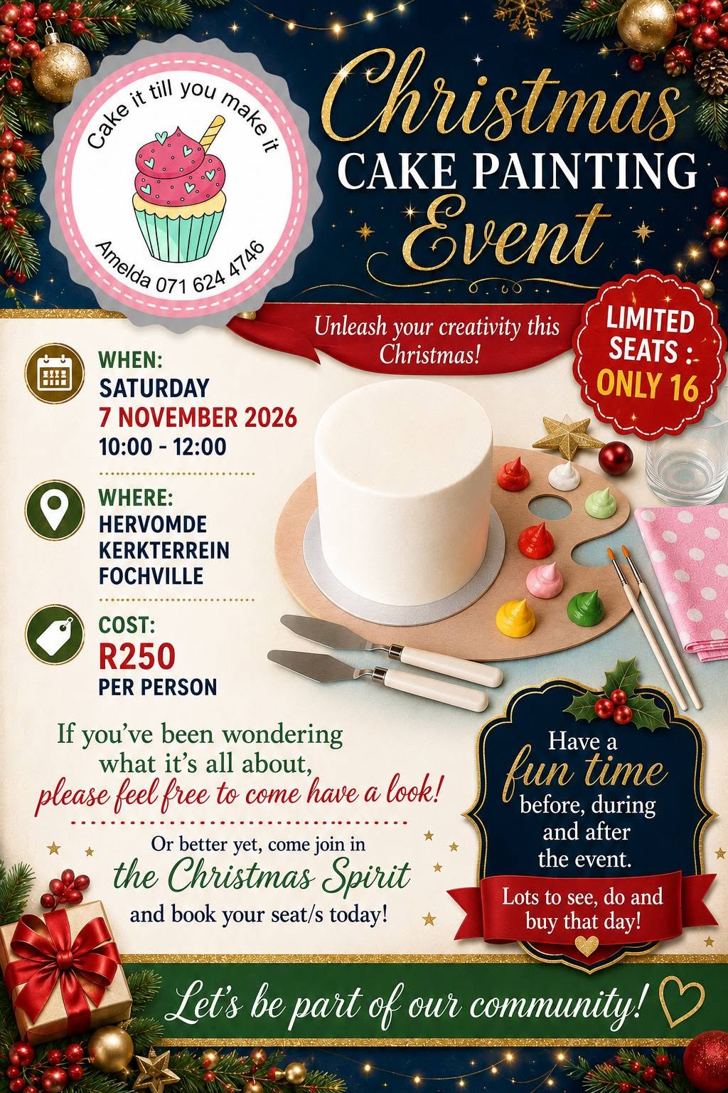 Christmas Cake Painting Event