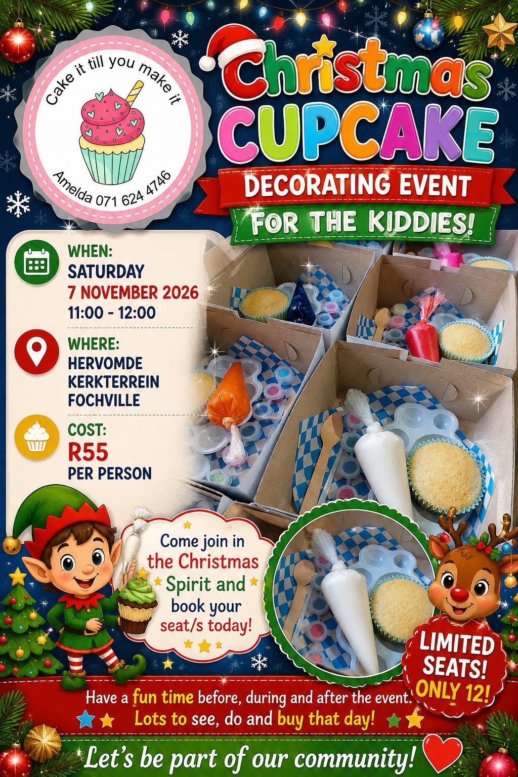 Christmas Cupcake Decorating Event for Kiddies