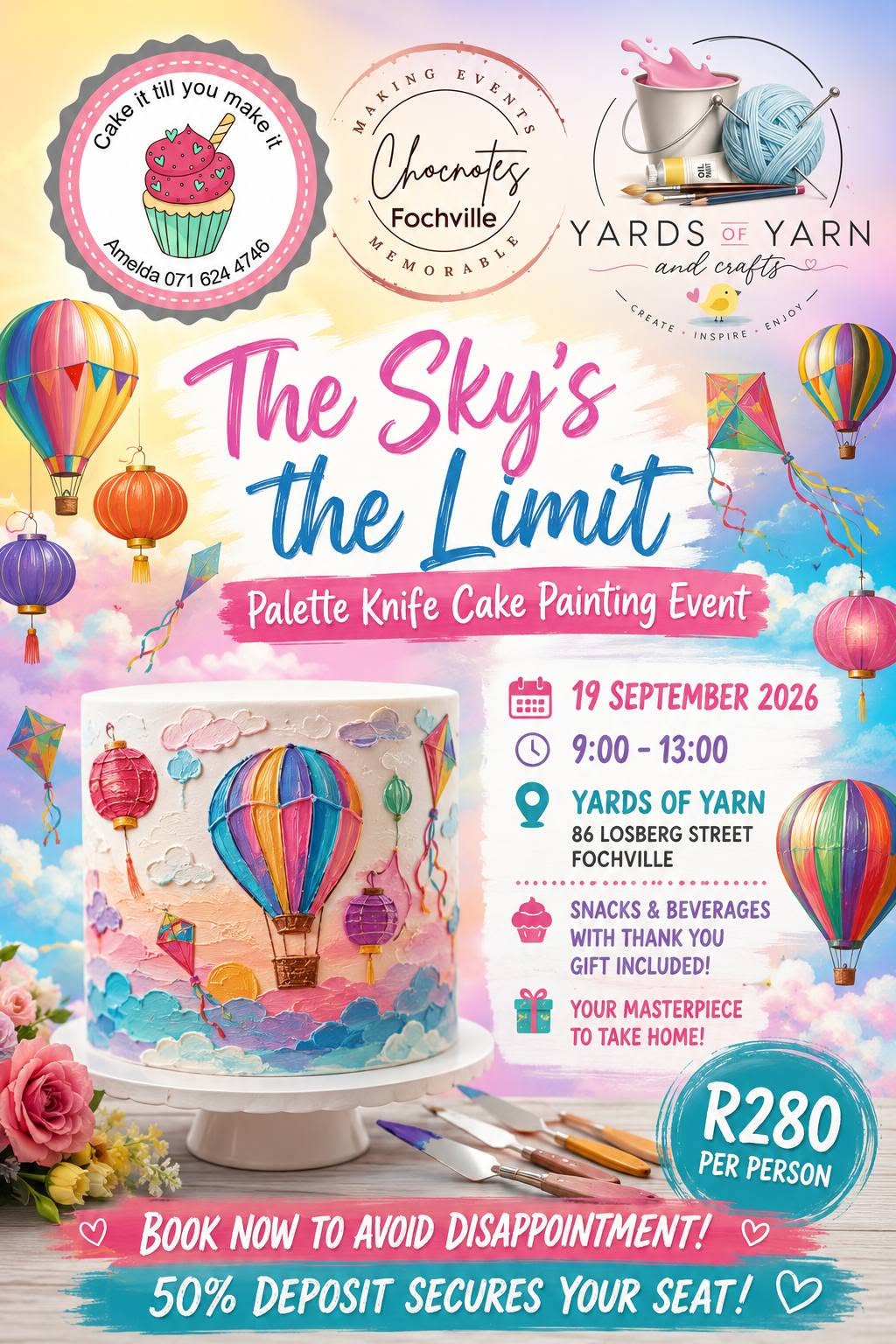 Pallet Knife Cake Painting Event