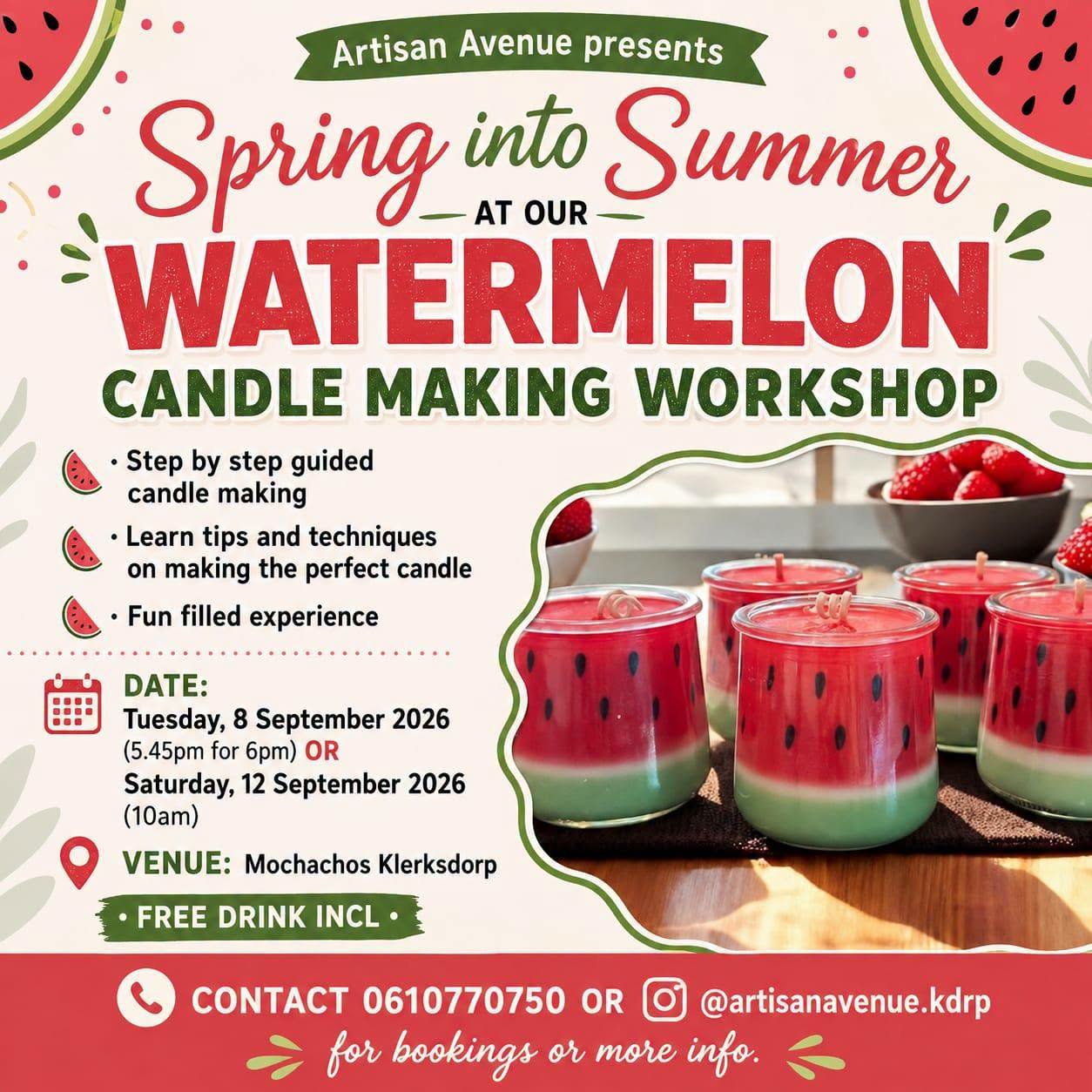 Watermelon Candle Making Workshop