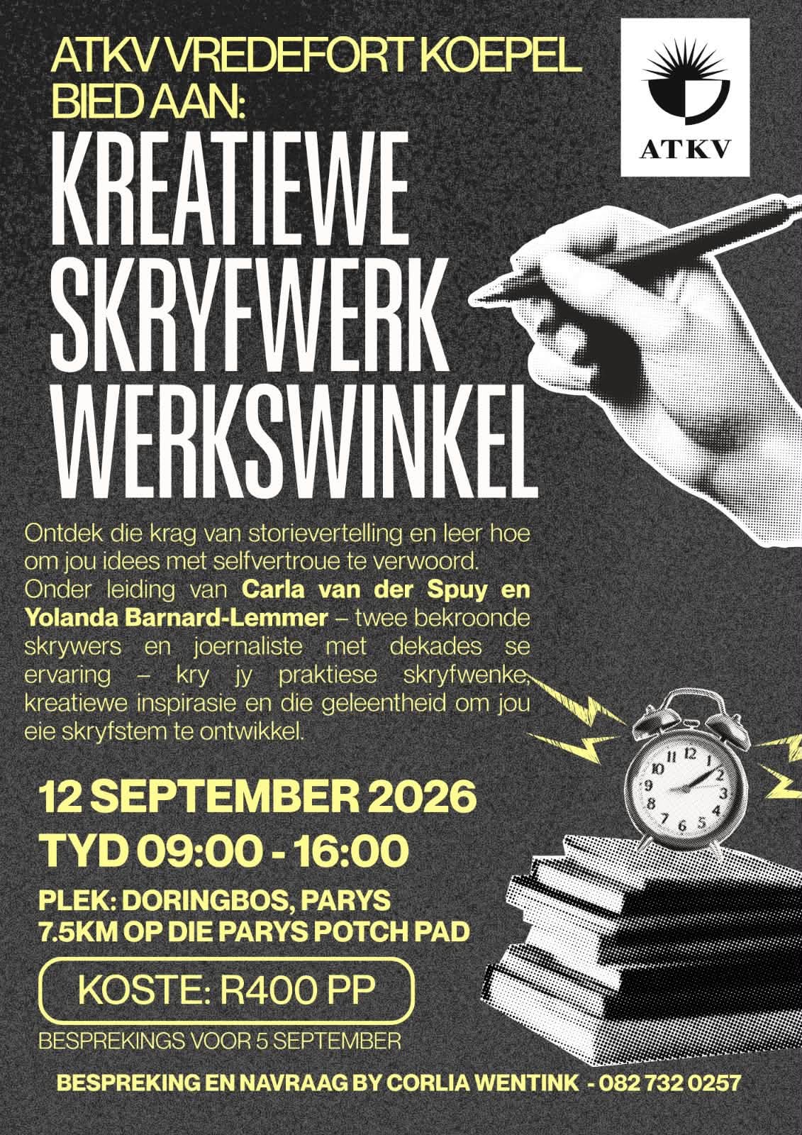 ATKV Vredfort Koepel Bied Aan - Kreatiewe Skryfwerk Werkswinkel