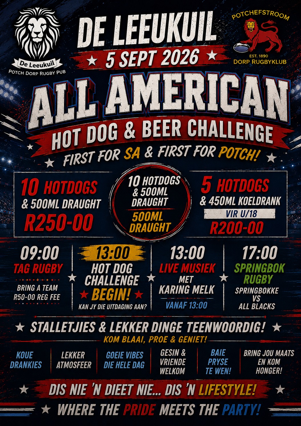 Potchefstroom All American Hotdog and Beer Challenge
