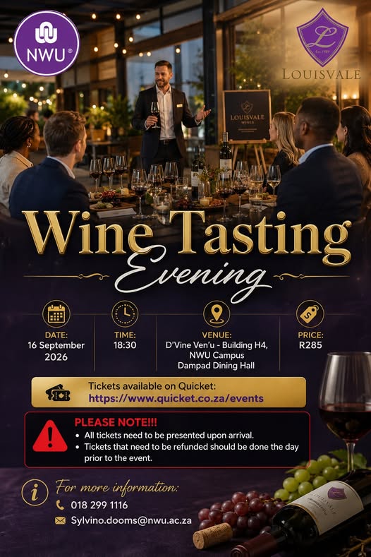 NWU Wine Tasting Event September
