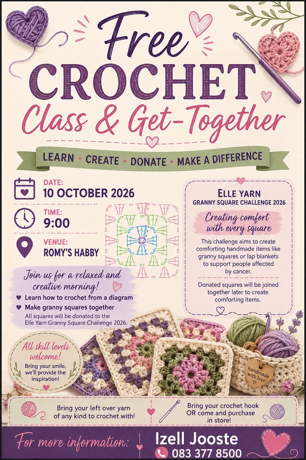 Free Crochet Class and Get-Together