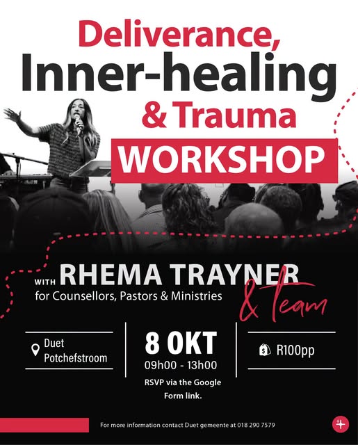 Deliverance, Inner Healing & Trauma Workshop with Rhema Trayner