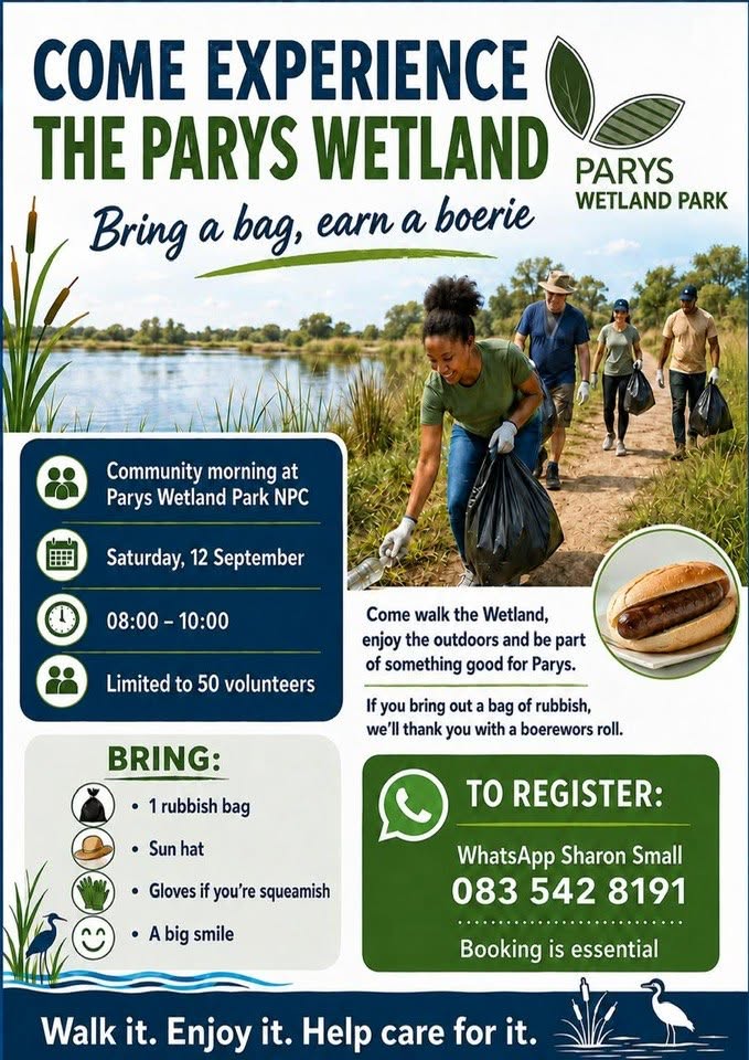 Community Morning at Parys Wetland Park NPC