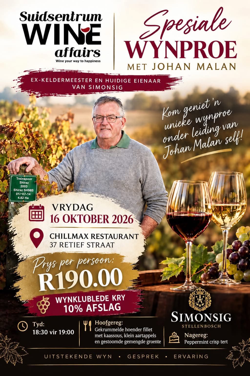 Spesiale Wynproe met Johan Malan