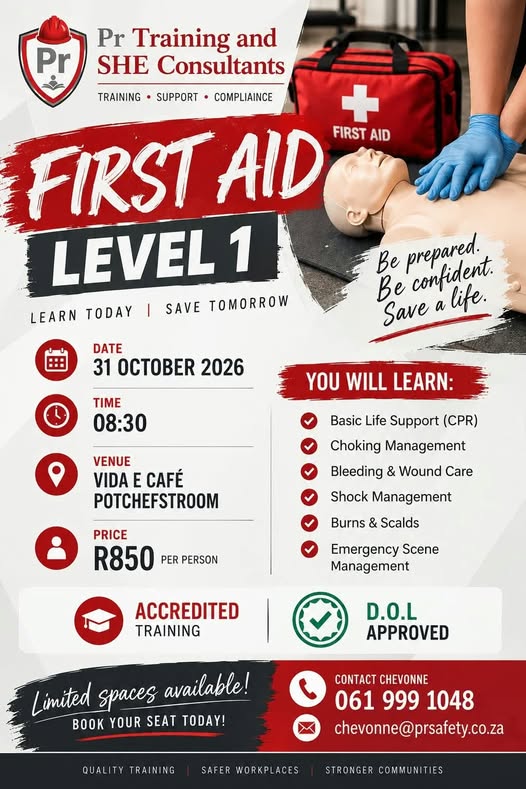 PR Training and SHE Conultant First Aid Level 1