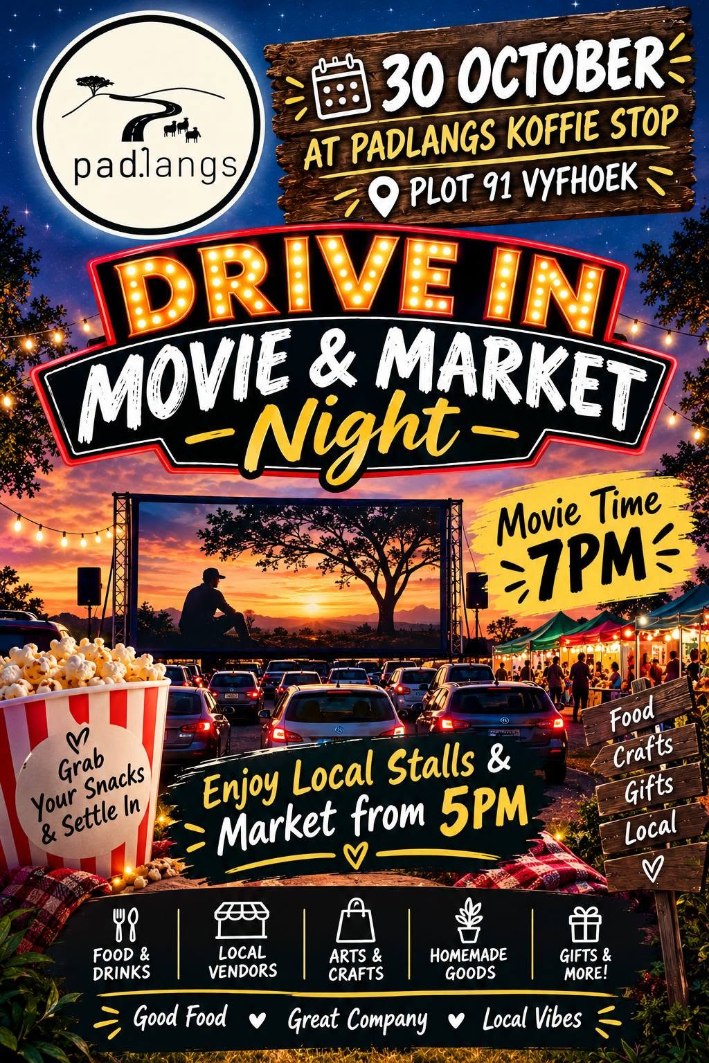 Drive In Movie and Market Night