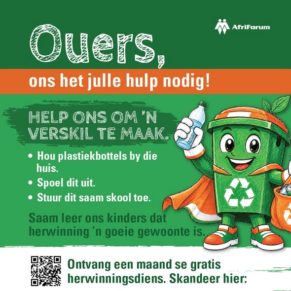 Emmies Maak 'n Verskil Met AfriForum se Herwinningsprojek! ♻️🌱