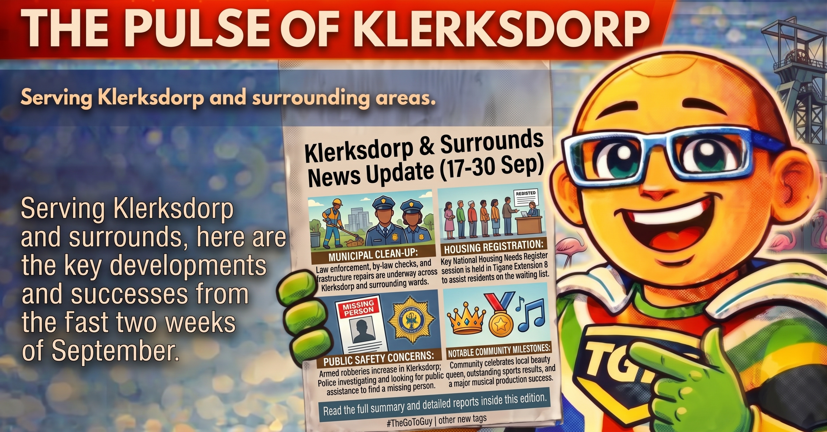 The Pulse of Klerksdorp: Local Governance, Heroic Acts, and Notable Achievements Headline Late September