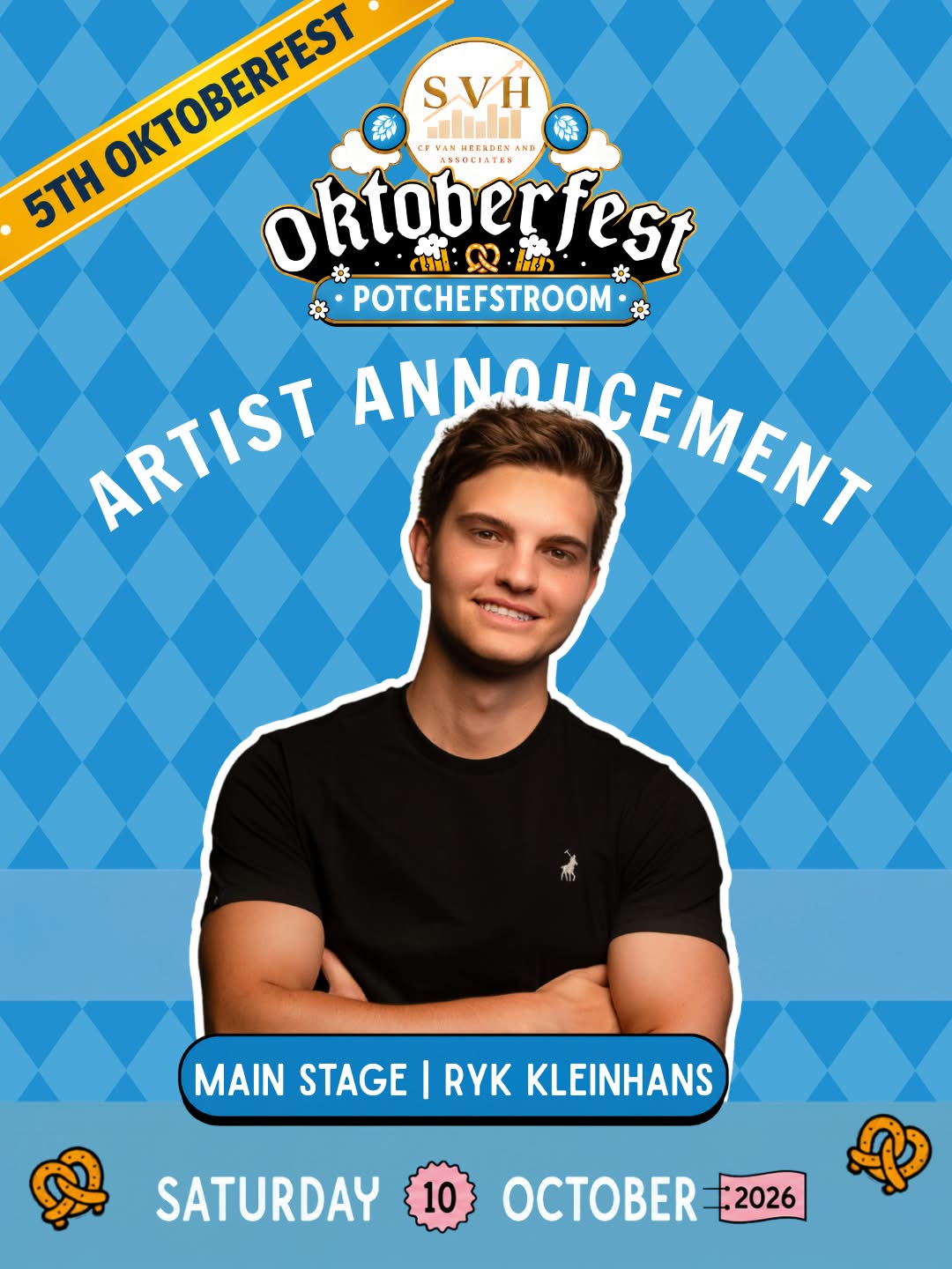 Fresh Energy and Modern Pop Hits: Ryk Kleinhans Set to Take the Main Stage at Bult Oktoberfest 2026