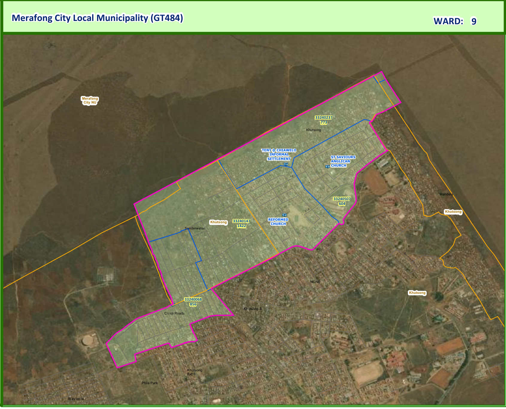 Merafong City Ward 9: Voting Districts, Civic Boundaries, and Complete Candidate Roster