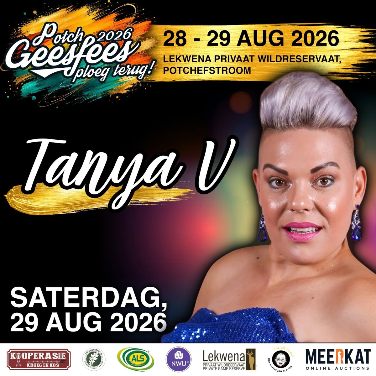 Dynamite Sangeres Tanya V Reg om Potch Geesfees 2026 te Laat Brul