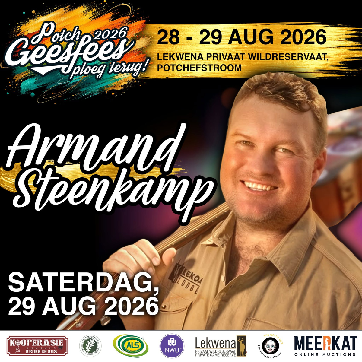 Eg-Afrikaanse Storieverteller Armand Steenkamp Bring Egte Kuiergees na Potch Geesfees 2026
